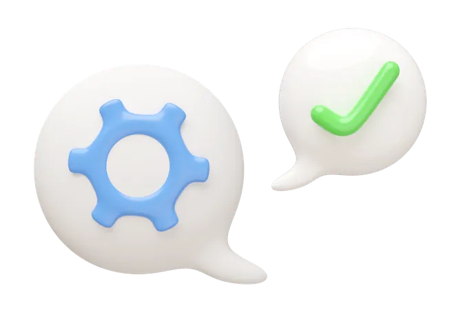 Gestión de chat  3D Icon