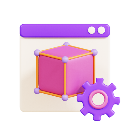 Gestion de conception 3D en ligne  3D Icon