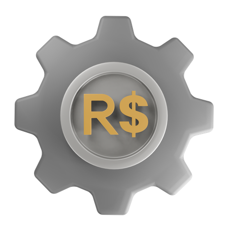 Gestión de dinero real brasileño  3D Icon