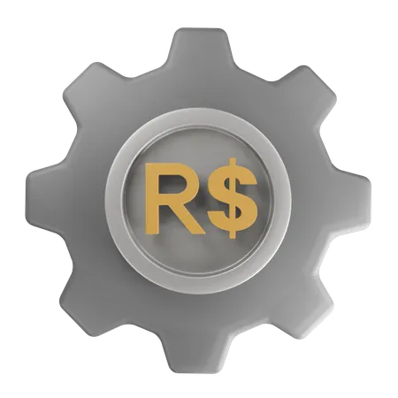 Gestión de dinero real brasileño  3D Icon