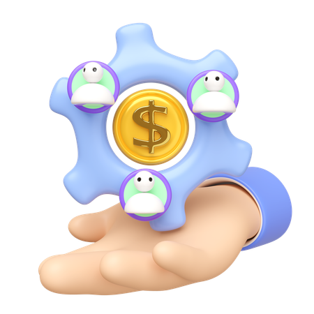 Gestión de equipos  3D Icon