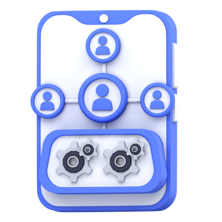 Gestión de equipos  3D Icon