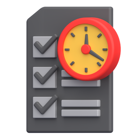 Gestión de horarios  3D Icon