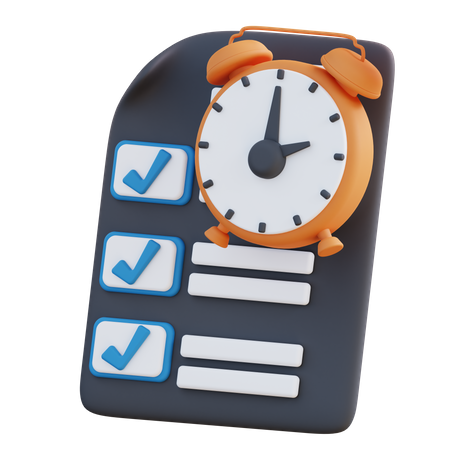 Gestión de horarios  3D Icon