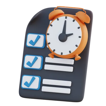 Gestión de horarios  3D Icon