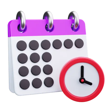 Gestión de horarios  3D Icon