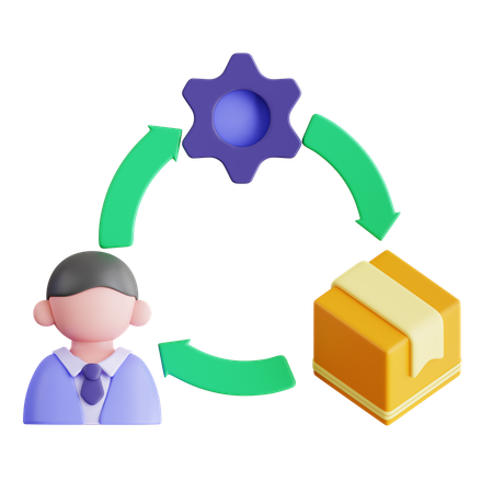 Gestion de la chaîne d'approvisionnement  3D Icon