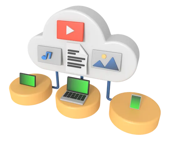 Gestión de la nube  3D Icon