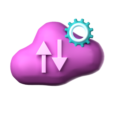 Gestión de la nube  3D Icon