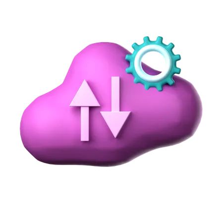 Gestión de la nube  3D Icon