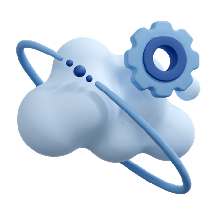 Gestión de la nube  3D Icon