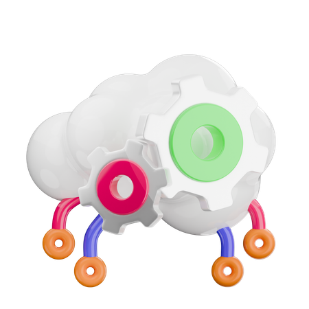 Gestión de la nube  3D Icon