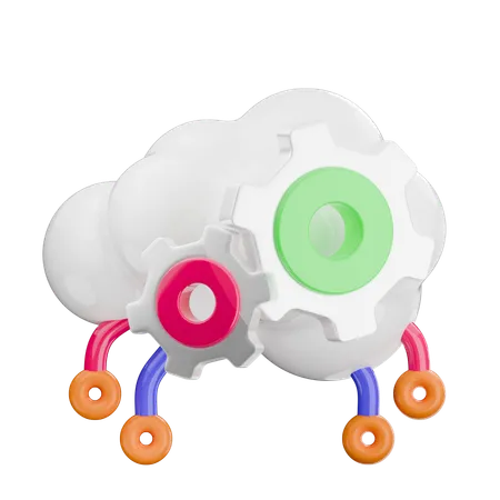 Gestión de la nube  3D Icon