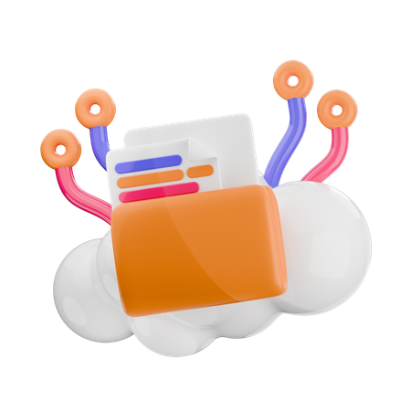 Gestión de la nube  3D Icon