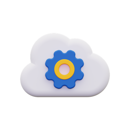 Gestión de la nube  3D Icon