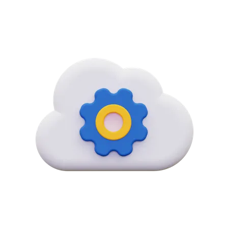 Gestión de la nube  3D Icon