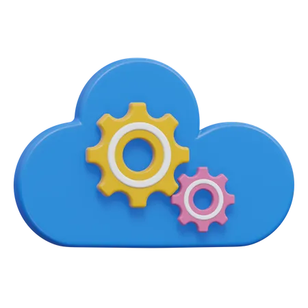 Gestión de la nube  3D Icon