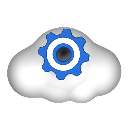 Gestión de la nube  3D Icon