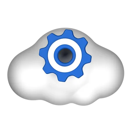 Gestión de la nube  3D Icon