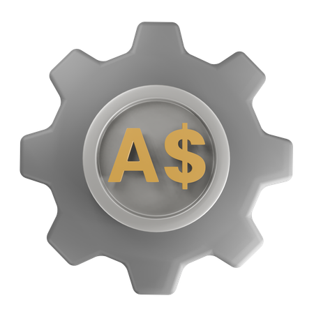 Gestion de l'argent en dollars australiens  3D Icon