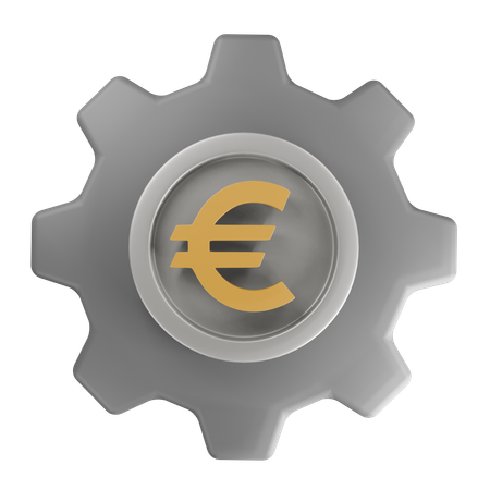 Gestion de l'argent en euros  3D Icon