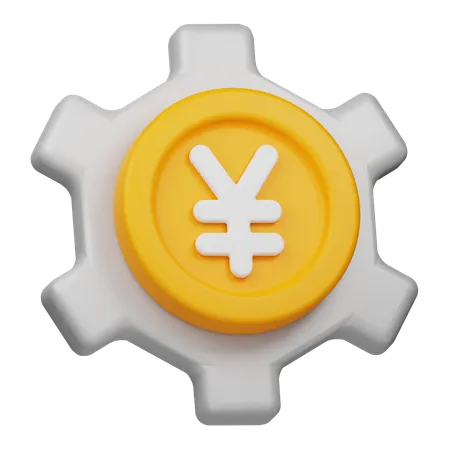 Gestión de monedas en yenes  3D Icon