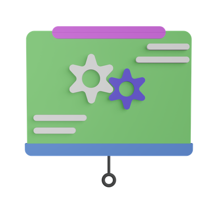 Gestión de presentaciones  3D Icon