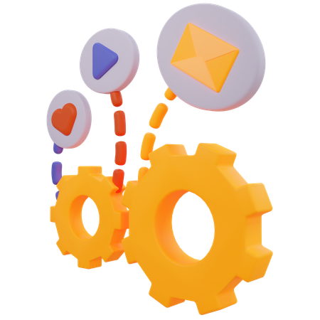 Gestión de redes sociales  3D Icon