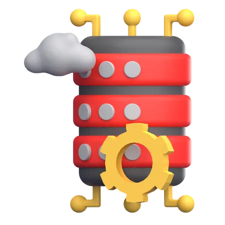 Gestion de serveur cloud  3D Icon