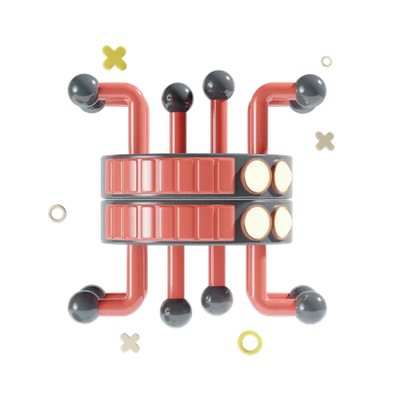 Gestión de servidores  3D Icon