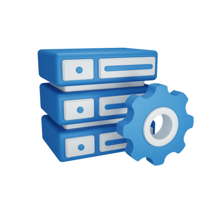Gestión de servidores  3D Icon