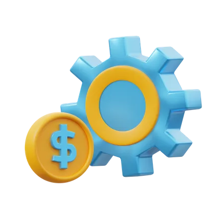 Gestión del dólar  3D Icon