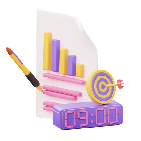 Gestión del tiempo  3D Illustration