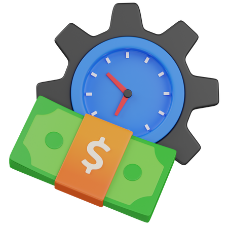 Gestión del tiempo de pago  3D Icon