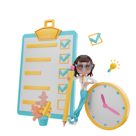 Gestion des tâches  3D Icon
