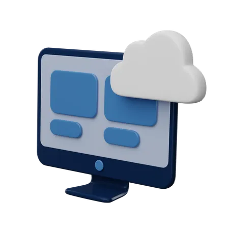 Cloud de gestion des tâches  3D Icon