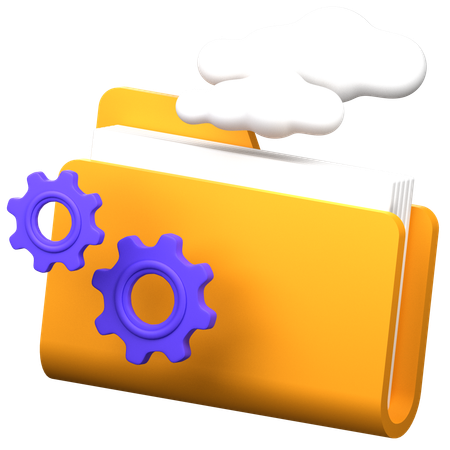 Gestion du cloud  3D Icon