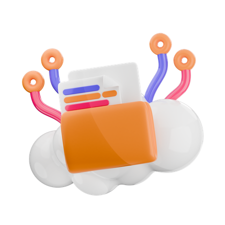 Gestion du cloud  3D Icon