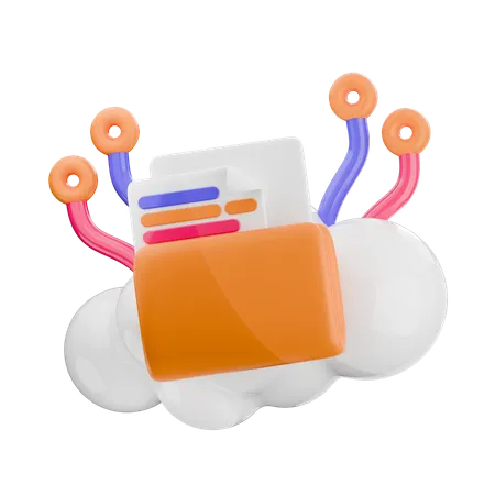 Gestion du cloud  3D Icon