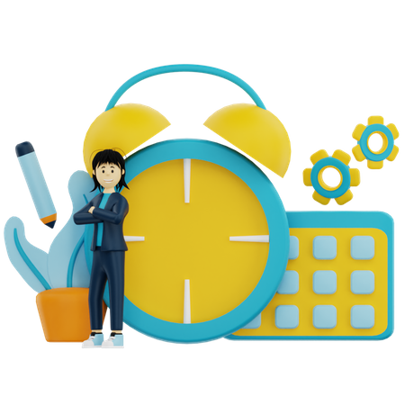 Gestion du temps  3D Icon