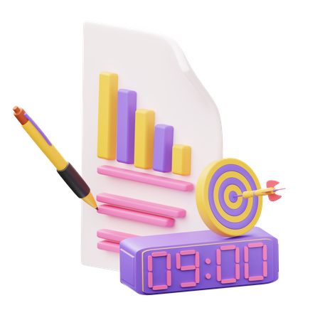 Gestion du temps  3D Illustration