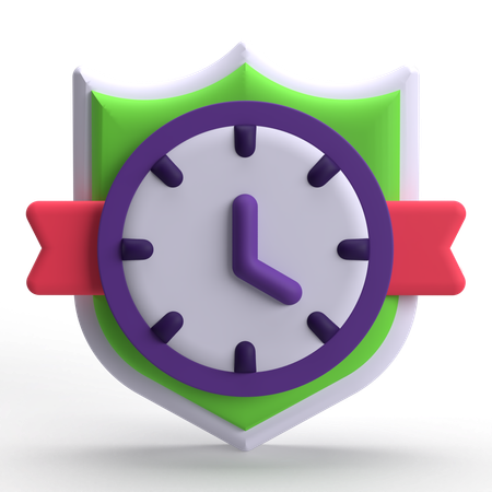 Gestion du temps sécurisée  3D Icon