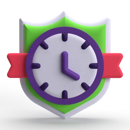 Gestion du temps sécurisée  3D Icon