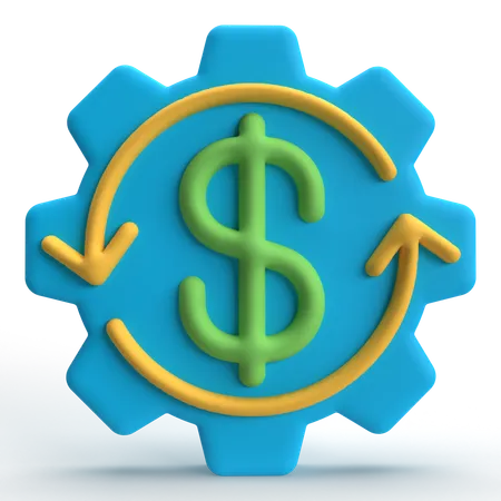 Gestión financiera  3D Icon