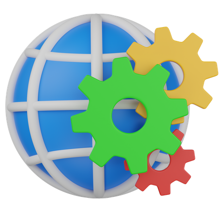 Gestión global  3D Icon