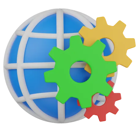 Gestión global  3D Icon