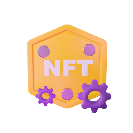 Gestión de nft  3D Illustration