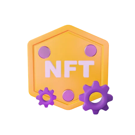 Gestión de nft  3D Illustration