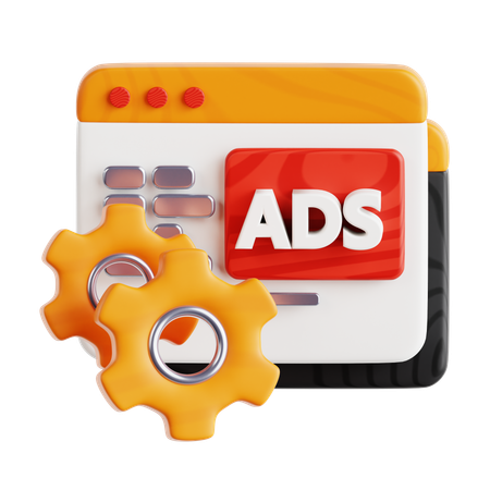 Gestión de publicidad  3D Icon