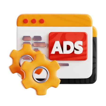 Gestión de publicidad  3D Icon